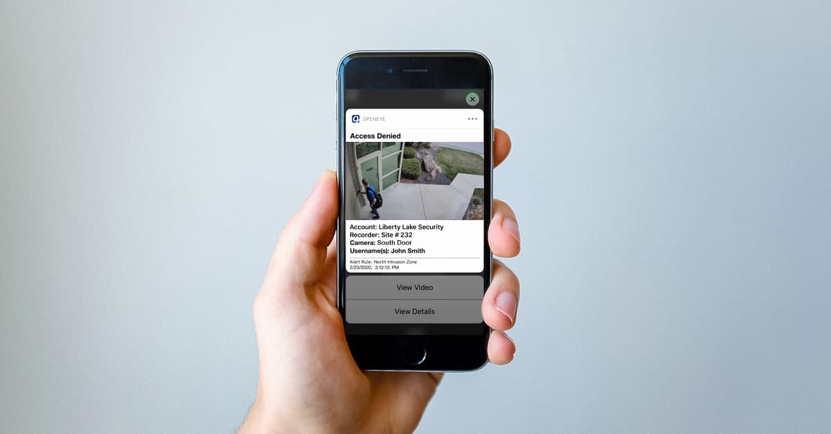 OpenEye alert, manage your business remotely.