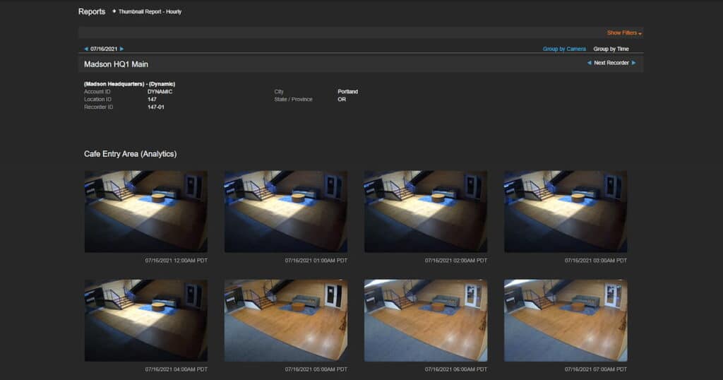 OpenEye Web Services Thumbnail Report.