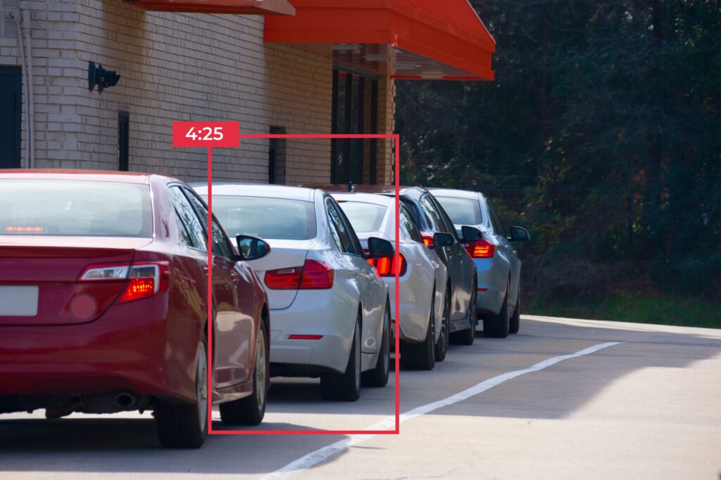 Track drive-thru wait time