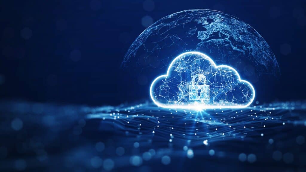 A visual representation of cloud computing technology.