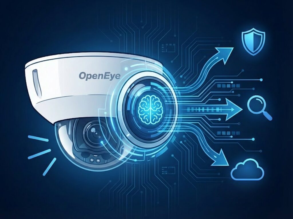 Visual representation of OpenEye Web Services' AI-powered capabilities